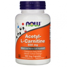 Л-карнитин NOW Acetyl L-Carnitine 500 мг 100 капсул