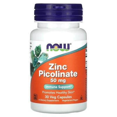 Витамины NOW Zinc Picolinate 50 мг 30 капсул
