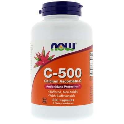 Витамины NOW Calcium Ascorbate Vitamine C-500 250 капсул