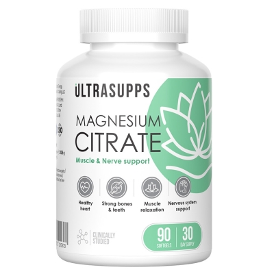 Витамины UltraSupps Magnesium Citrate 90 капсул