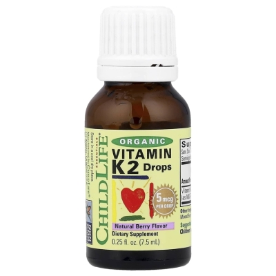 Витамины ChildLife Organic Vitamin K2 Drops 5 мкг 7,5 мл